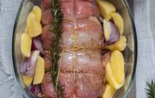 Coniglio ripieno al forno