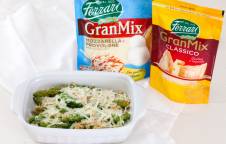 Asparagi gratinati alle mandorle e GranMix Ferrari