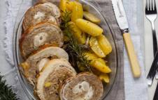 Coniglio ripieno al forno