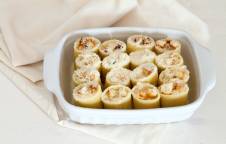Paccheri ripieni di soupe à l'oignon, GranMix Ferrari e pane fritto