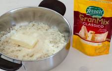 Risotto al whisky torbato, liquerizia e GranMix Classico Ferrari