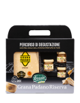 Confezione Grana Padano Riserva stagionato oltre 20 mesi con mieli