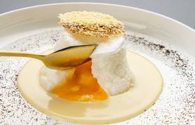 Biancomangiare con Grana Padano e caffè
