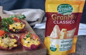 Cestini di bresaola con crema di patate e formaggi