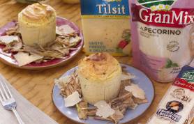 Sformatino di patate con insalata di carciofi