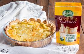 Torta di sfoglia e patate ai formaggi