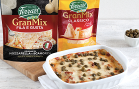 Millefoglie di zucchine, crema al GranMix Classico Ferrari e pomodori secchi