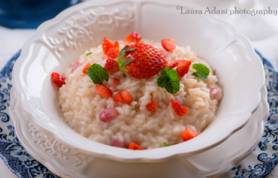 Risotto alle fragole e champagne