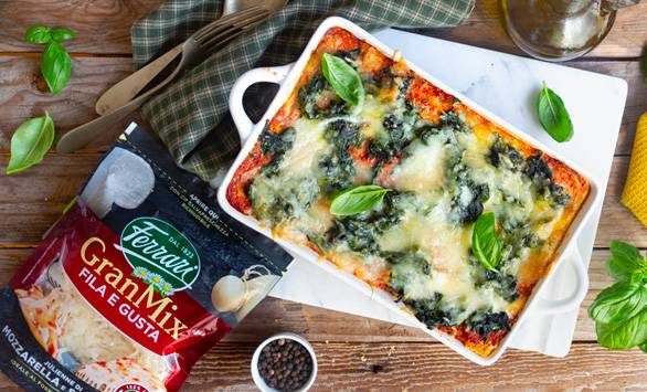 Lasagne di pane con spinaci