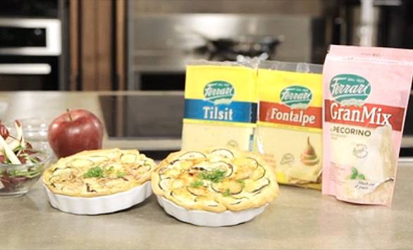Quiche al formaggio con zucchine