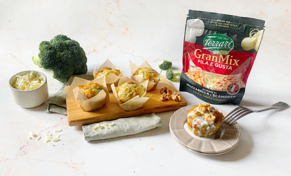 Muffin di broccoli filanti al GranMix Fila e Gusta