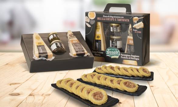 Romias al Grana Padano Riserva e miele al tartufo