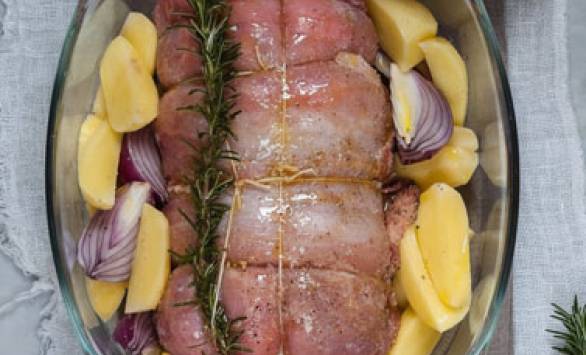 Coniglio ripieno al forno