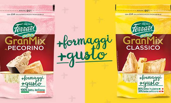 Dall’unione sapiente del meglio della tradizione casearia, il gusto inimitabile di GranMix!