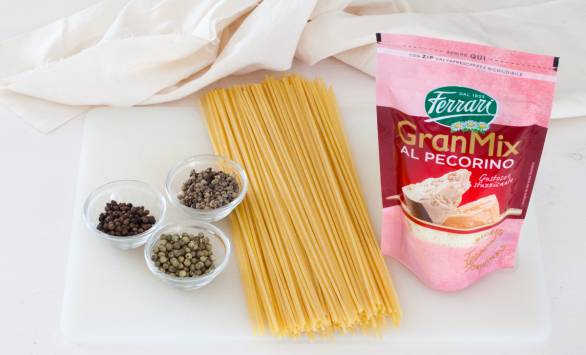Cacio e pepe monoporzione al GranMix al Pecorino Ferrari