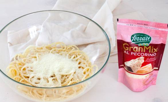 Cacio e pepe monoporzione al GranMix al Pecorino Ferrari