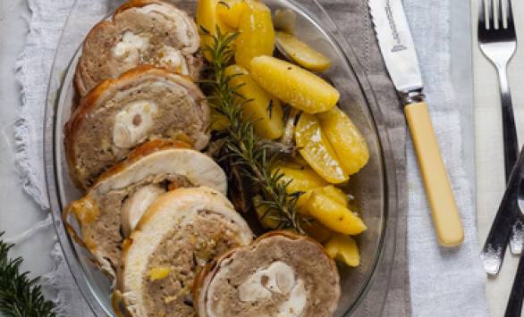 Coniglio ripieno al forno