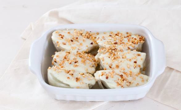 Finocchi gratinati al GranMix Classico Ferrari e nocciole