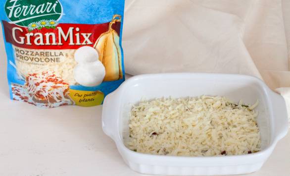 Millefoglie di zucchine, crema al GranMix Classico Ferrari e pomodori secchi