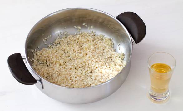 Risotto al whisky torbato, liquerizia e GranMix Classico Ferrari