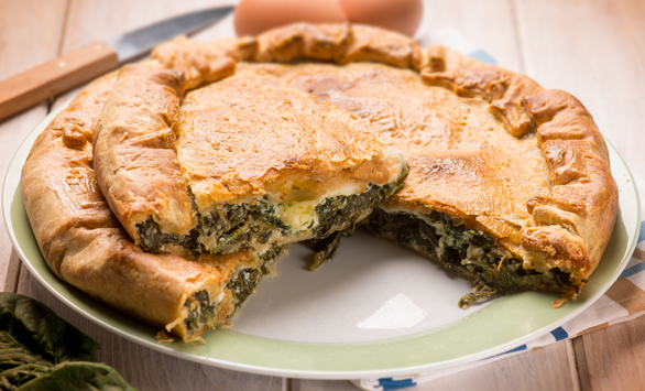 Sfogliata filante con spinaci