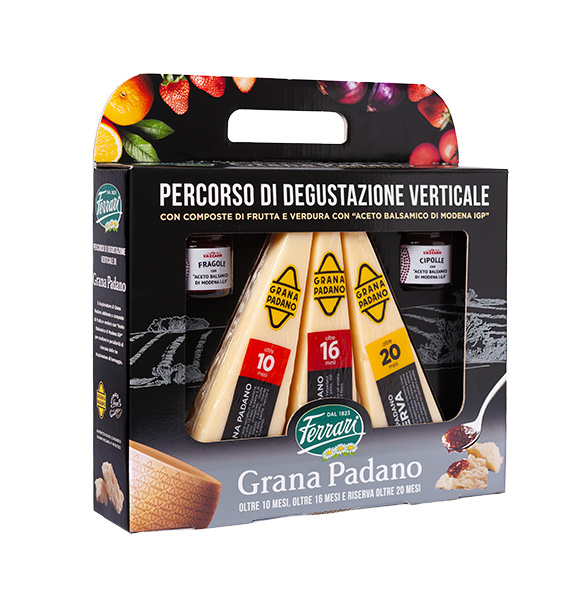 Degustazione verticale Grana Padano composte aceto balsamico