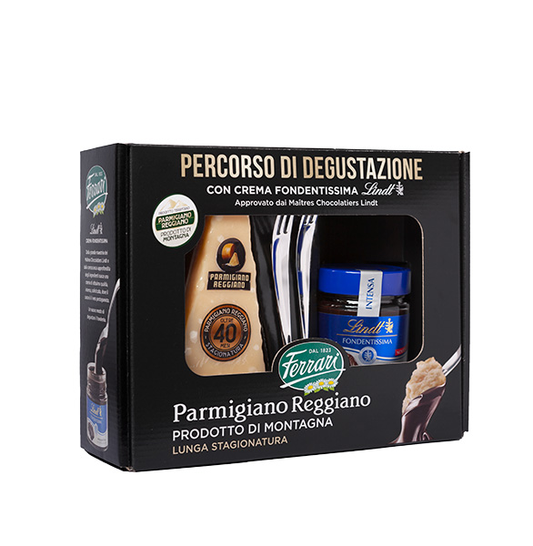Parmigiano Reggiano Prodotto di Montagna e Fondentissima Lindt