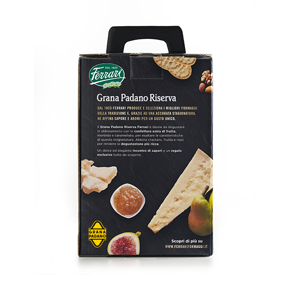 Confezione Regalo Grana Padano Riserva 250G con confettura extra di Frutta Bio ai Fichi